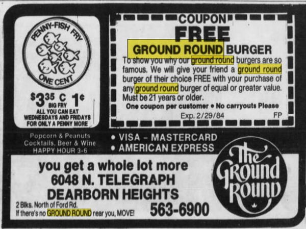 Ground Round - Feb 23 1984 Article